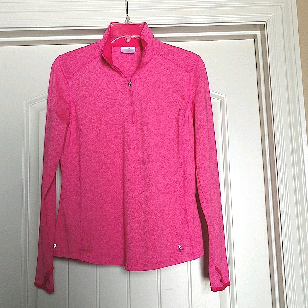 Athletic semi-fitted size small (4-6) long sleeve pink top by Danskin Now - Picture 1 of 9
